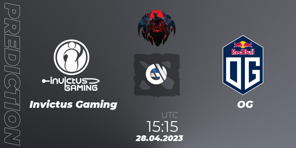 Invictus Gaming contre OG : prédiction de match. 28.04.23. Dota 2, The Berlin Major 2023 ESL - Group Stage