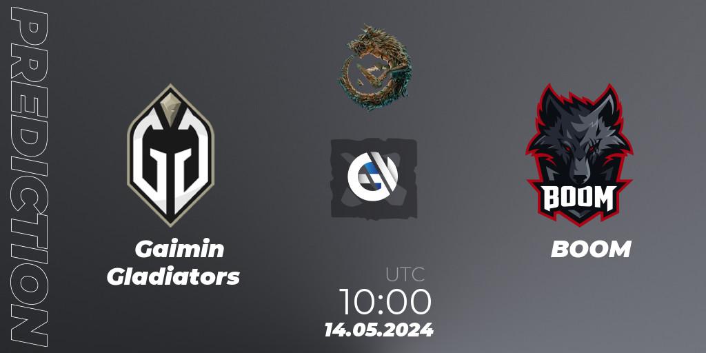 Gaimin Gladiators contre BOOM : prédiction de match. 14.05.24. Dota 2, PGL Wallachia Season 1 - Group Stage