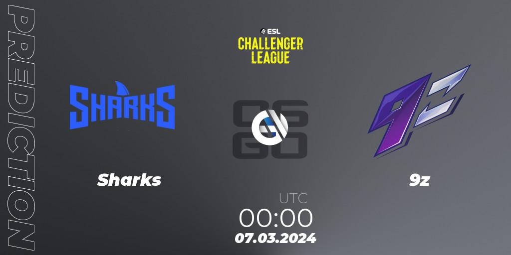 Sharks contre 9z : prédiction de match. 07.03.24. CS2 (CS:GO), ESL Challenger League Season 47: South America