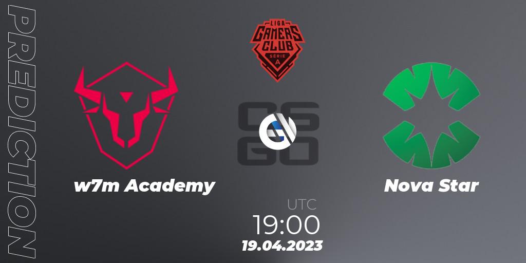 w7m Academy contre Nova Star : prédiction de match. 19.04.23. CS2 (CS:GO), Gamers Club Liga Série A: April 2023