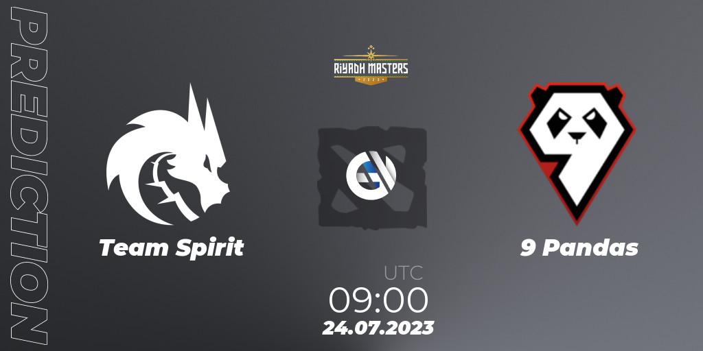 Team Spirit contre 9 Pandas : prédiction de match. 24.07.23. Dota 2, Riyadh Masters 2023 - Group Stage