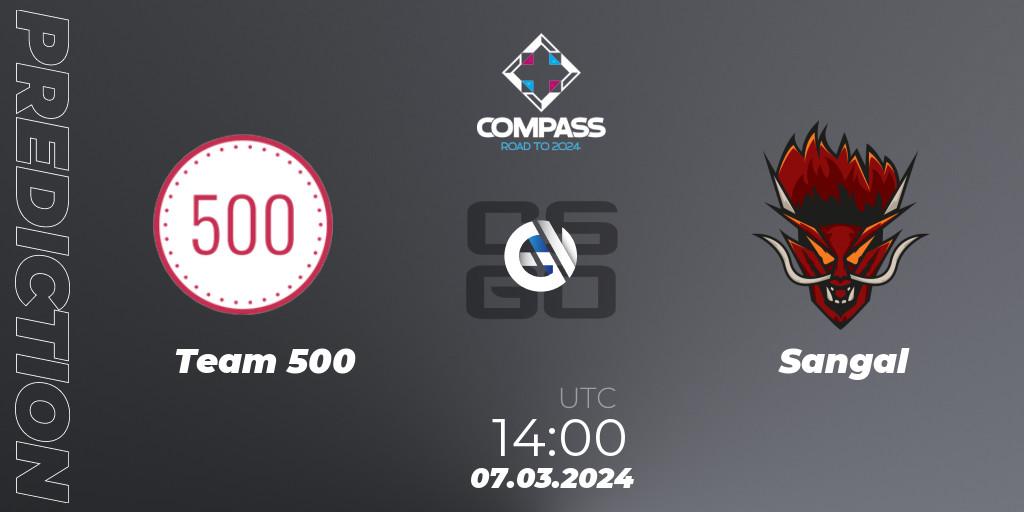 Team 500 contre Sangal : prédiction de match. 07.03.24. CS2 (CS:GO), YaLLa Compass Spring 2024 Contenders