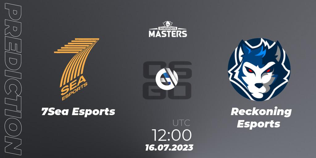 7Sea Esports contre Reckoning Esports : prédiction de match. 16.07.2023 at 12:00. Counter-Strike (CS2), Skyesports Masters 2023: Regular Season