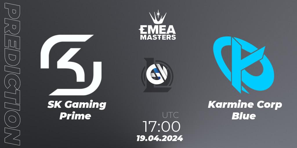 SK Gaming Prime contre Karmine Corp Blue : prédiction de match. 19.04.24. LoL, EMEA Masters Spring 2024 - Group Stage