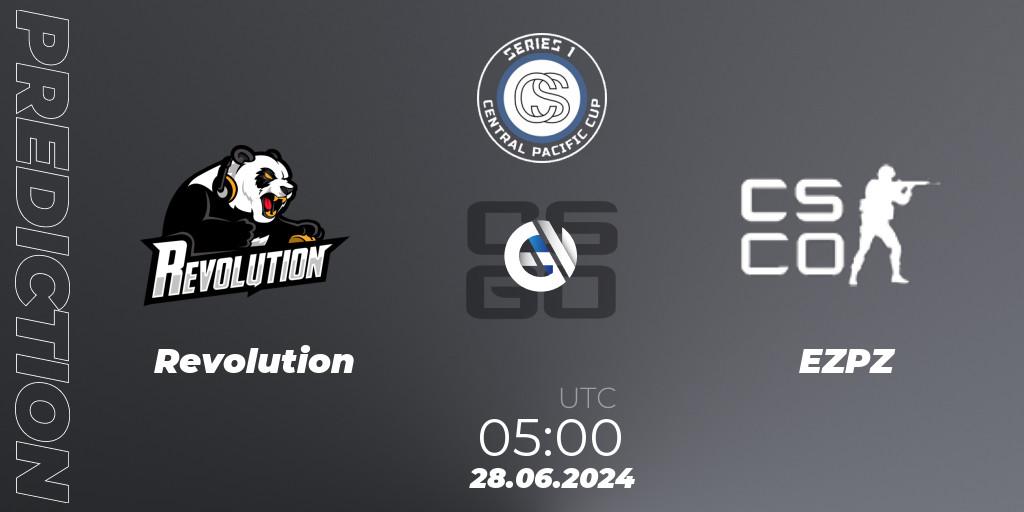 Revolution contre EZPZ : prédiction de match. 27.06.2024 at 02:00. Counter-Strike (CS2), Central Pacific Cup: Series 1