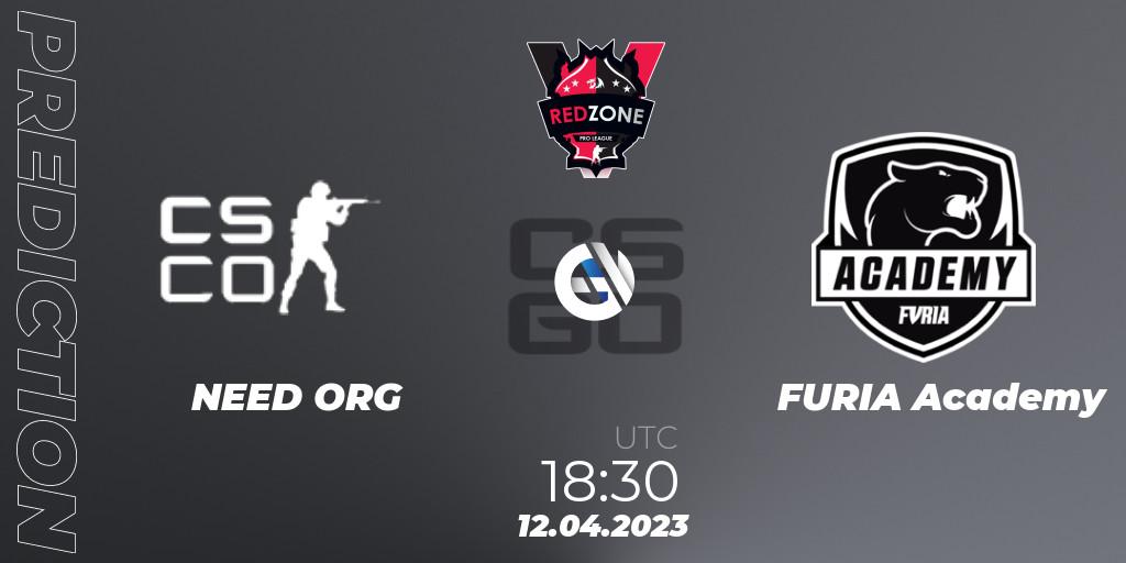NEED ORG contre FURIA Academy : prédiction de match. 12.04.2023 at 18:30. Counter-Strike (CS2), RedZone PRO League 2023 Season 2