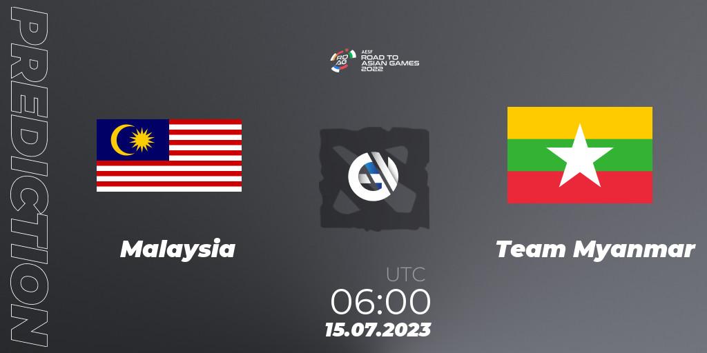 Malaysia contre Team Myanmar : prédiction de match. 15.07.2023 at 06:00. Dota 2, 2022 AESF Road to Asian Games - Southeast Asia