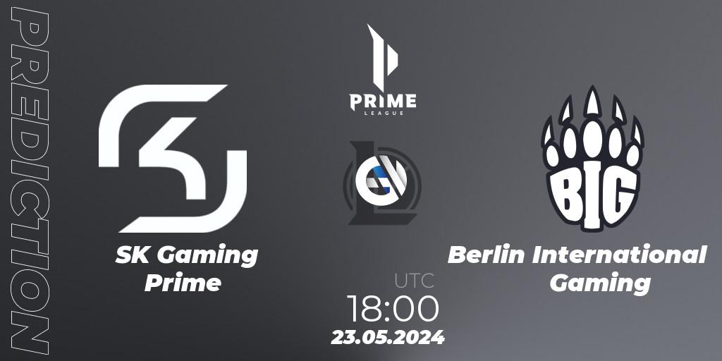 SK Gaming Prime contre Berlin International Gaming : prédiction de match. 23.05.2024 at 18:00. LoL, Prime League Summer 2024
