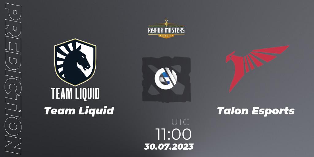 Team Liquid contre Talon Esports : prédiction de match. 30.07.23. Dota 2, Riyadh Masters 2023