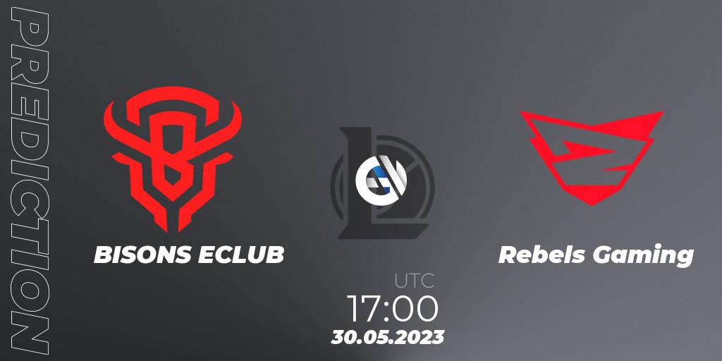 BISONS ECLUB contre Rebels Gaming : prédiction de match. 30.05.2023 at 17:00. LoL, Superliga Summer 2023 - Group Stage