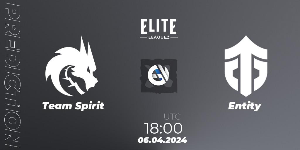 Team Spirit contre Entity : prédiction de match. 06.04.24. Dota 2, Elite League: Round-Robin Stage