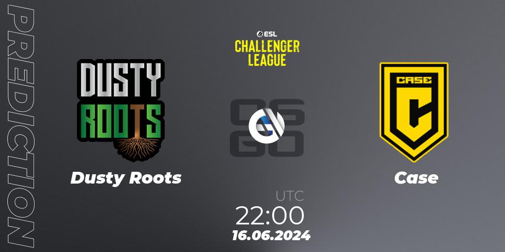 Dusty Roots contre Case : prédiction de match. 16.06.2024 at 22:00. Counter-Strike (CS2), ESL Challenger League Season 47 Relegation: South America