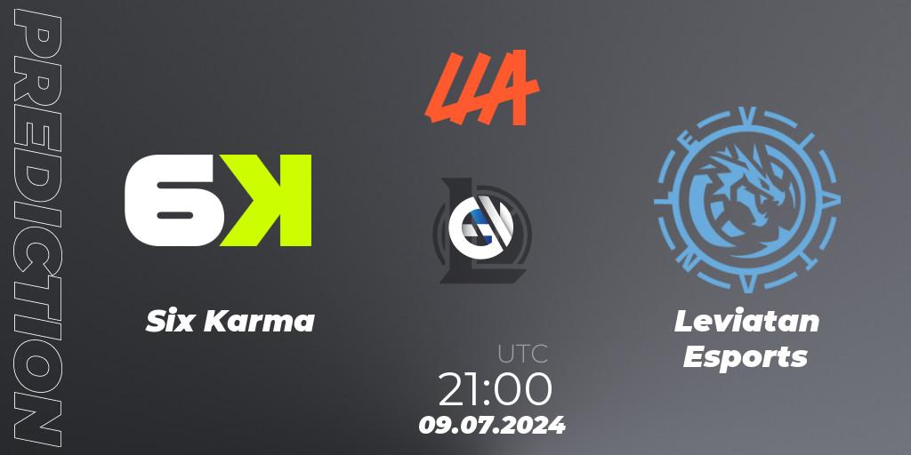 Six Karma contre Leviatan Esports : prédiction de match. 09.07.2024 at 21:00. LoL, LLA Closing 2024 - Group Stage