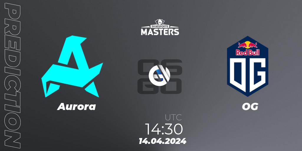 Aurora contre OG : prédiction de match. 14.04.24. CS2 (CS:GO), Skyesports Masters 2024