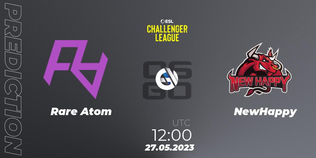 Rare Atom contre NewHappy : prédiction de match. 27.05.2023 at 12:00. Counter-Strike (CS2), ESL Challenger League Season 45: Asia-Pacific
