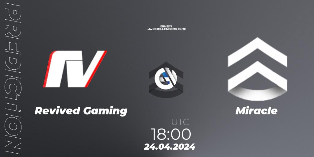 Revived Gaming contre Miracle : prédiction de match. 24.04.2024 at 18:00. Call of Duty, Call of Duty Challengers 2024 - Elite 2: EU