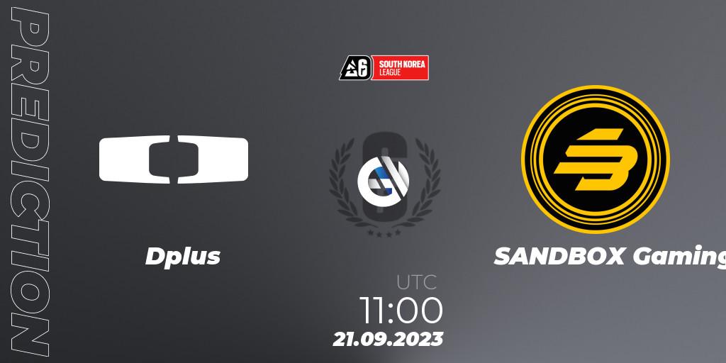 Dplus contre SANDBOX Gaming : prédiction de match. 21.09.2023 at 11:00. Rainbow Six, South Korea League 2023 - Stage 2