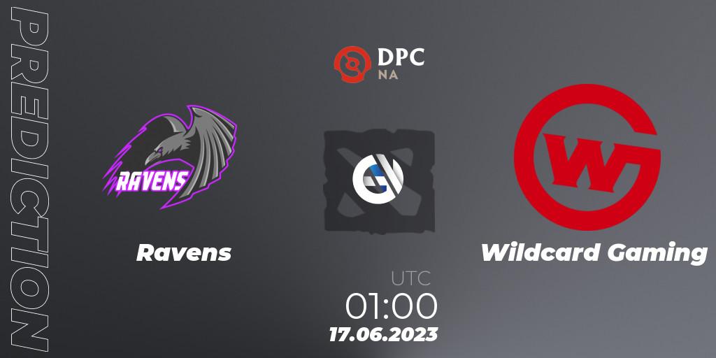 Ravens contre Wildcard Gaming : prédiction de match. 17.06.23. Dota 2, DPC 2023 Tour 3: NA Division II (Lower)