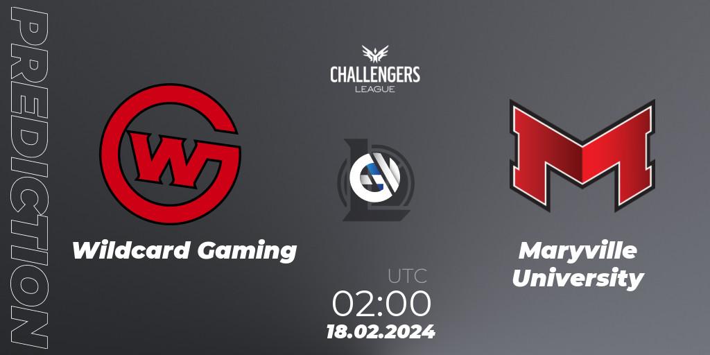 Wildcard Gaming contre Maryville University : prédiction de match. 18.02.24. LoL, NACL 2024 Spring - Group Stage