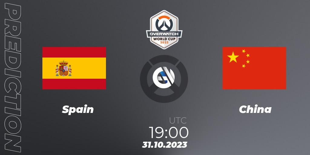 Spain contre China : prédiction de match. 31.10.23. Overwatch, Overwatch World Cup 2023