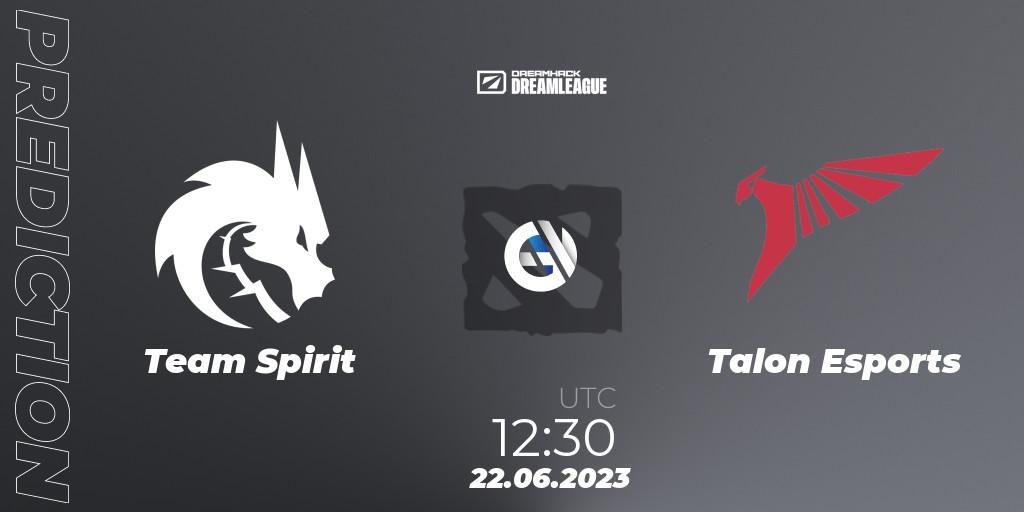 Team Spirit contre Talon Esports : prédiction de match. 22.06.23. Dota 2, DreamLeague Season 20 - Group Stage 2