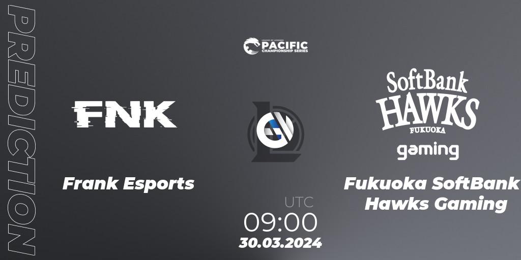 Frank Esports contre Fukuoka SoftBank Hawks Gaming : prédiction de match. 31.03.24. LoL, PCS Playoffs Spring 2024