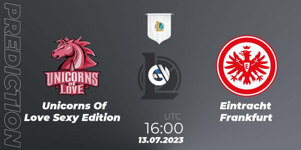 Unicorns Of Love Sexy Edition contre Eintracht Frankfurt : prédiction de match. 13.07.2023 at 16:00. LoL, Prime League Summer 2023 - Group Stage