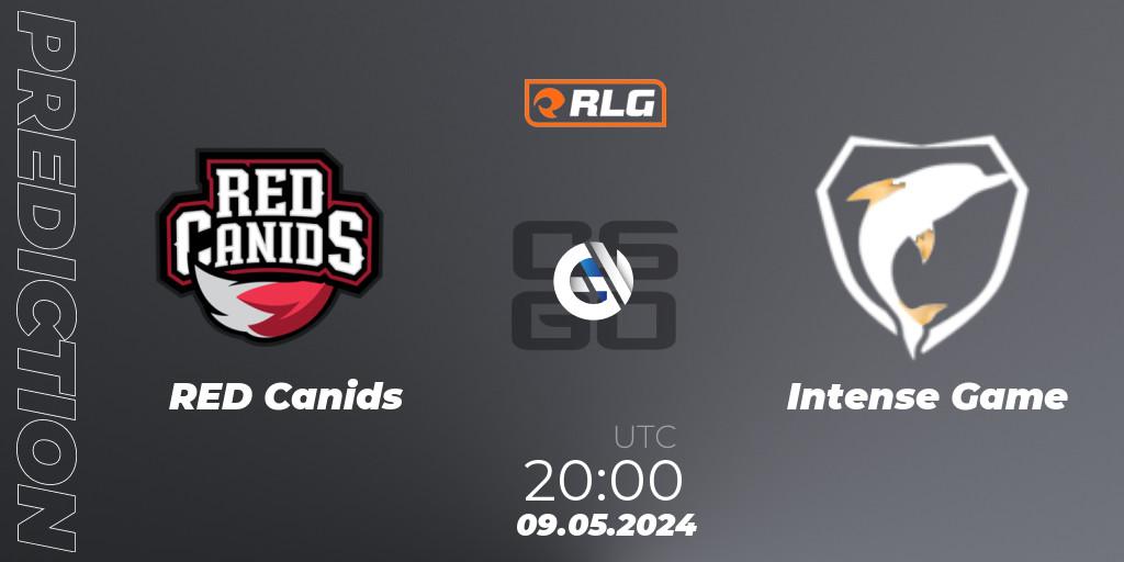 RED Canids contre Intense Game : prédiction de match. 09.05.2024 at 20:00. Counter-Strike (CS2), RES Latin American Series #4
