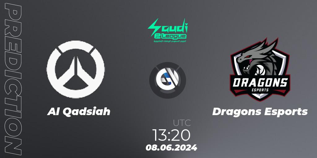 Al Qadsiah contre Dragons Esports : prédiction de match. 08.06.2024 at 13:20. Overwatch, Saudi eLeague 2024 - Major 2