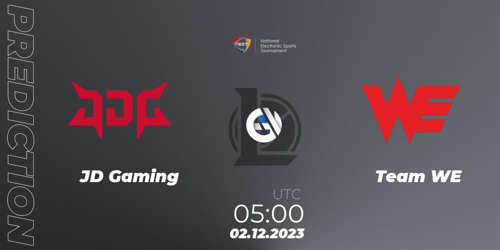 JD Gaming contre Team WE : prédiction de match. 02.12.2023 at 05:00. LoL, NEST 2023