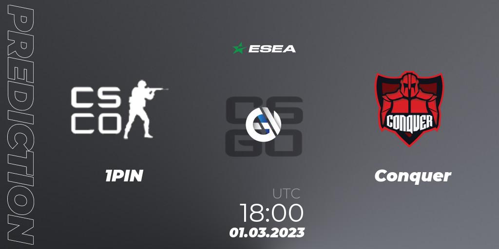 Coalesce contre Conquer : prédiction de match. 01.03.23. CS2 (CS:GO), ESEA Season 44: Advanced Division - Europe
