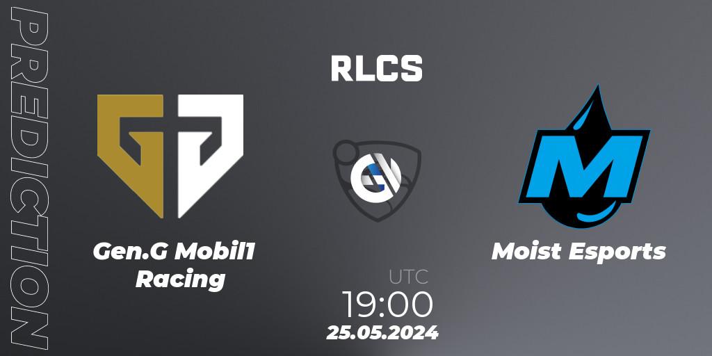 Gen.G Mobil1 Racing contre Moist Esports : prédiction de match. 25.05.2024 at 19:00. Rocket League, RLCS 2024 - Major 2: NA Open Qualifier 6