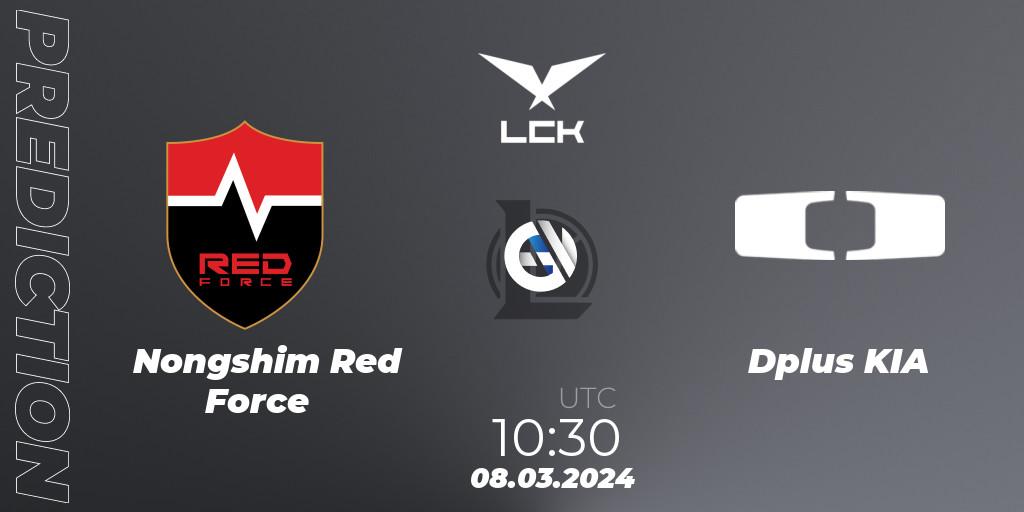 Nongshim Red Force contre Dplus KIA : prédiction de match. 08.03.24. LoL, LCK Spring 2024 - Group Stage
