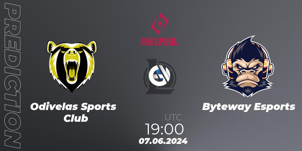 Odivelas Sports Club contre Byteway Esports : prédiction de match. 07.06.2024 at 19:00. LoL, LPLOL Split 2 2024