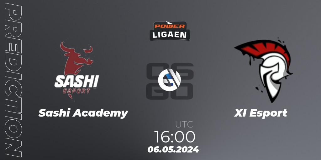 Sashi Academy contre XI Esport : prédiction de match. 06.05.2024 at 16:00. Counter-Strike (CS2), Dust2.dk Ligaen Season 26