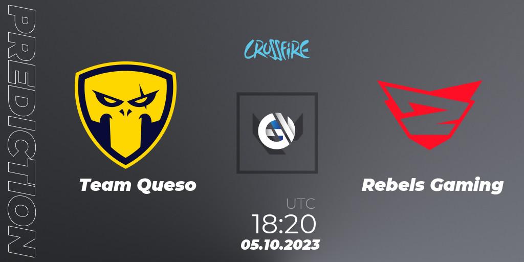 Team Queso contre Rebels Gaming : prédiction de match. 05.10.23. VALORANT, LVP - Crossfire Cup 2023: Contenders #1