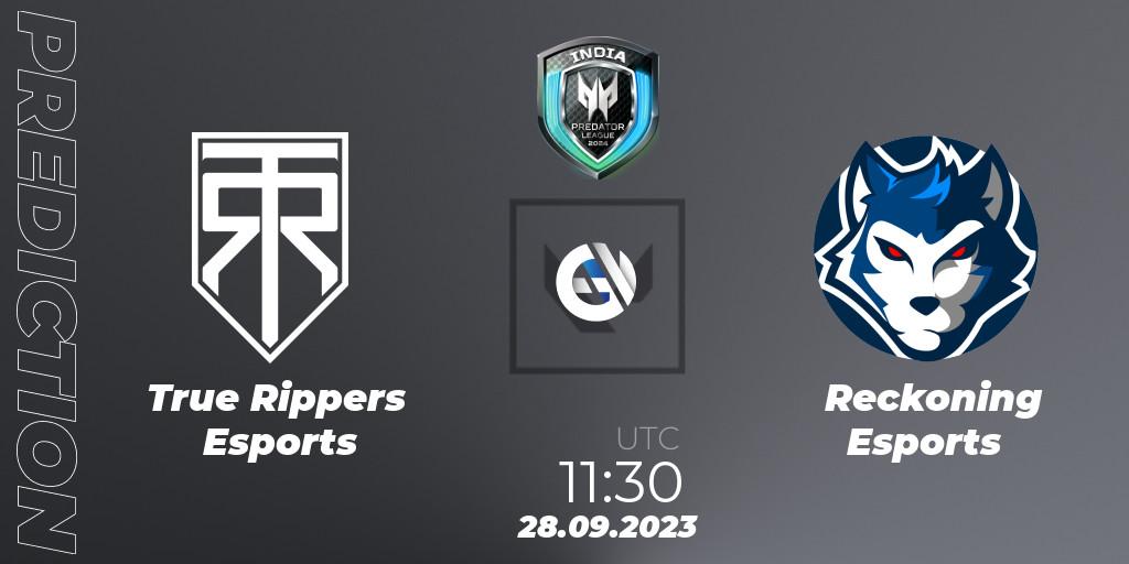 True Rippers Esports contre Reckoning Esports : prédiction de match. 28.09.23. VALORANT, Predator League 2024: India