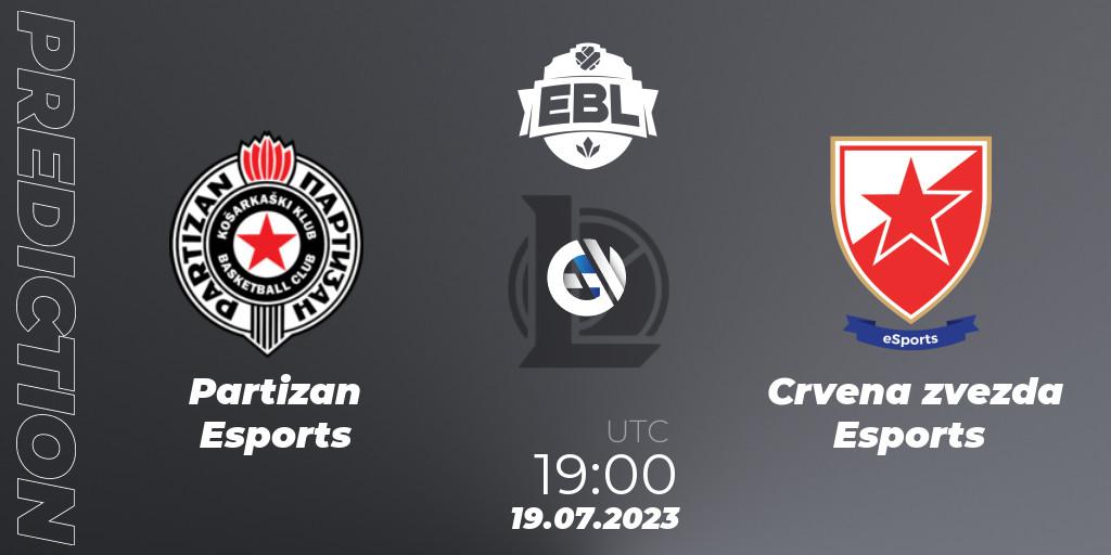 Partizan Esports contre Crvena zvezda Esports : prédiction de match. 19.07.2023 at 19:00. LoL, Esports Balkan League Season 13