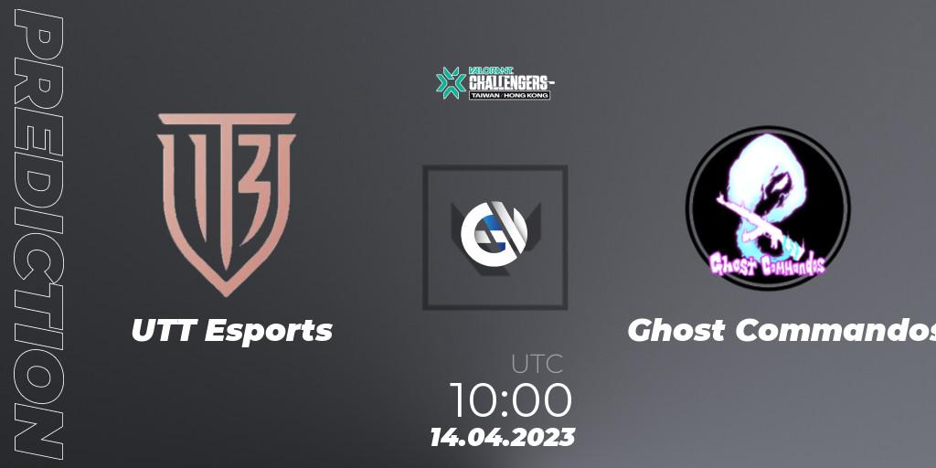UTT Esports contre Ghost Commandos : prédiction de match. 14.04.2023 at 10:00. VALORANT, VALORANT Challengers 2023: Hong Kong & Taiwan Split 2 - Group stage