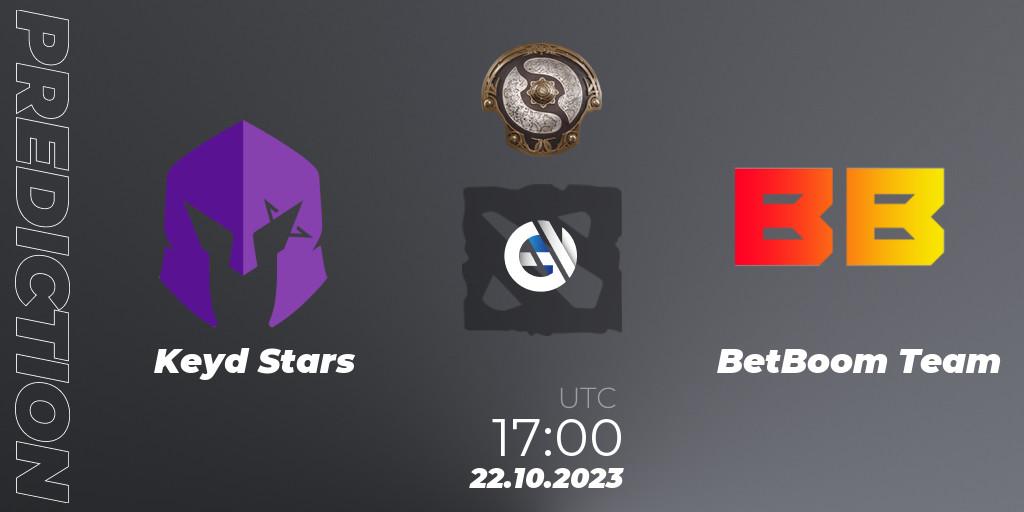 Keyd Stars contre BetBoom Team : prédiction de match. 22.10.23. Dota 2, The International 2023