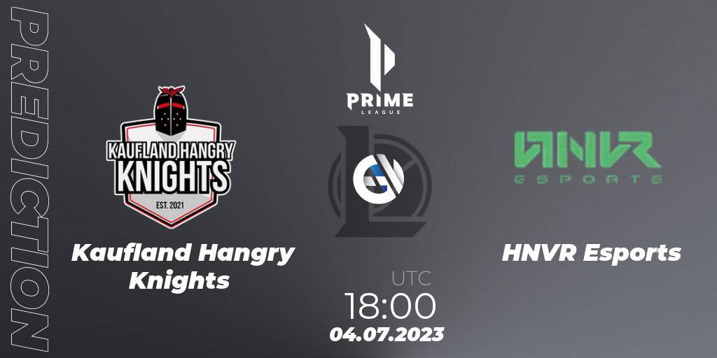 Kaufland Hangry Knights contre HNVR Esports : prédiction de match. 04.07.2023 at 18:00. LoL, Prime League 2nd Division Summer 2023