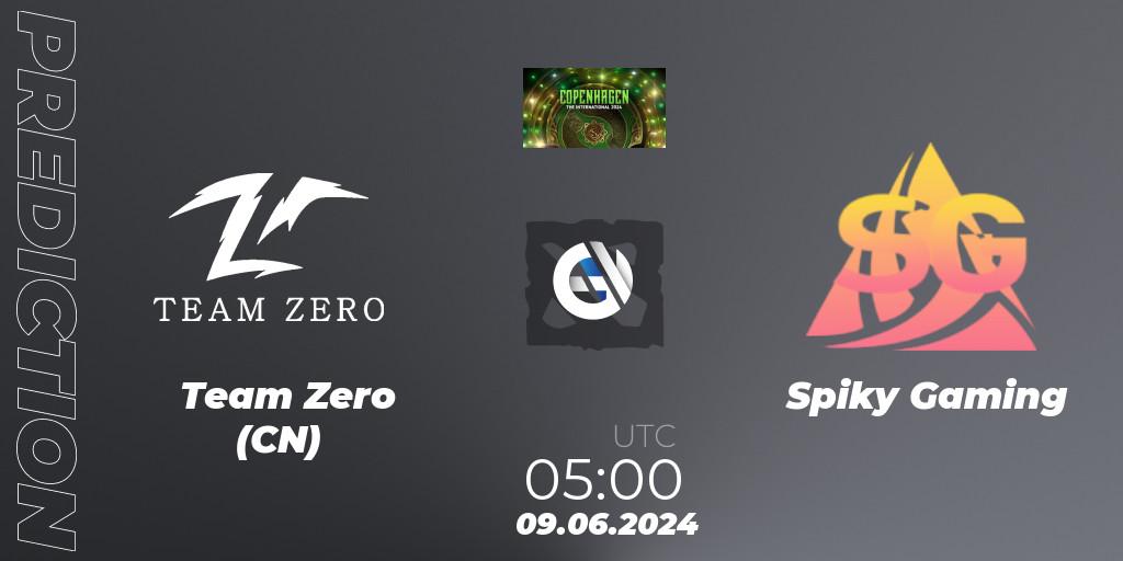 Team Zero (CN) contre Spiky Gaming : prédiction de match. 09.06.2024 at 05:00. Dota 2, The International 2024 - China Closed Qualifier