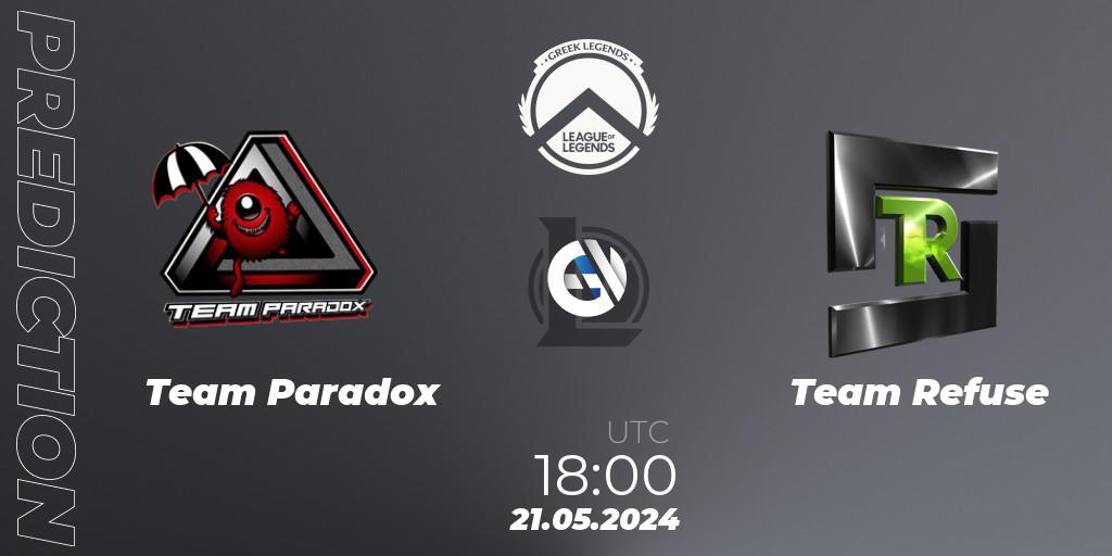 Team Paradox contre Team Refuse : prédiction de match. 21.05.2024 at 18:00. LoL, GLL Summer 2024