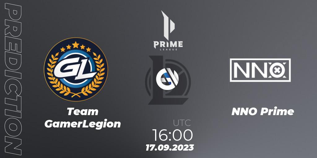 Team GamerLegion contre NNO Prime : prédiction de match. 18.09.23. LoL, Prime League 2024 - Promotion Tournament