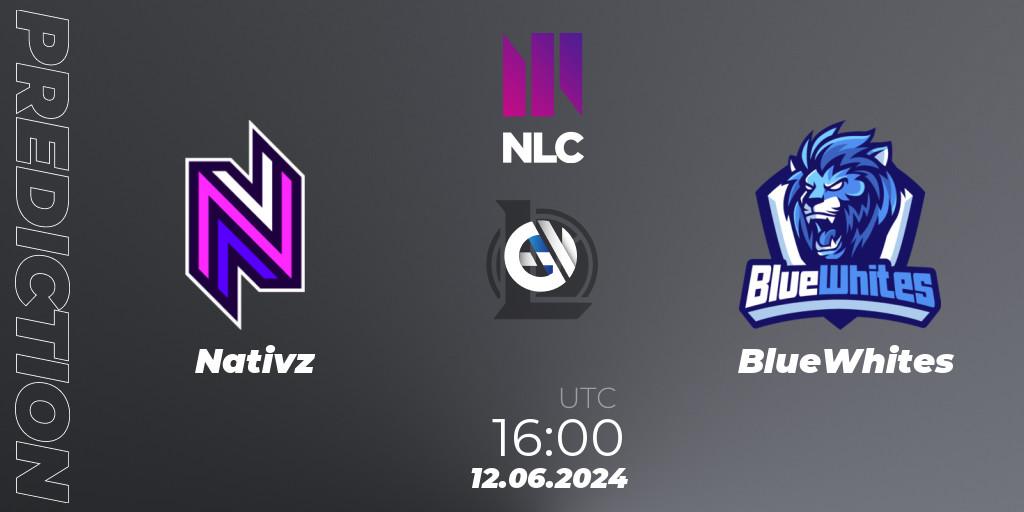 Nativz contre BlueWhites : prédiction de match. 12.06.2024 at 16:00. LoL, NLC 1st Division Summer 2024