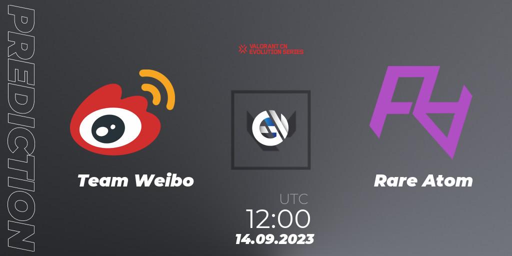 Team Weibo contre Rare Atom : prédiction de match. 14.09.2023 at 12:00. VALORANT, VALORANT China Evolution Series Act 1: Variation - Play-In