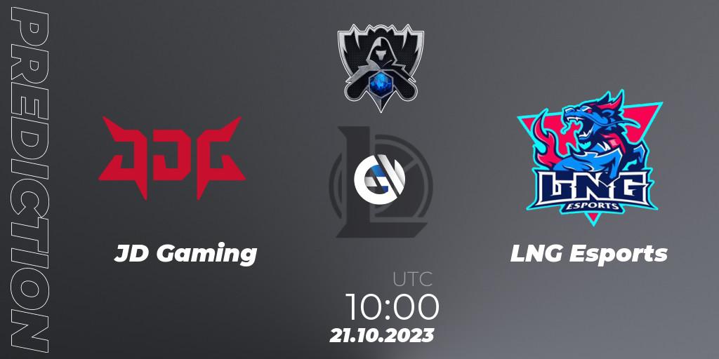 JD Gaming contre LNG Esports : prédiction de match. 21.10.23. LoL, Worlds 2023 LoL - Group Stage