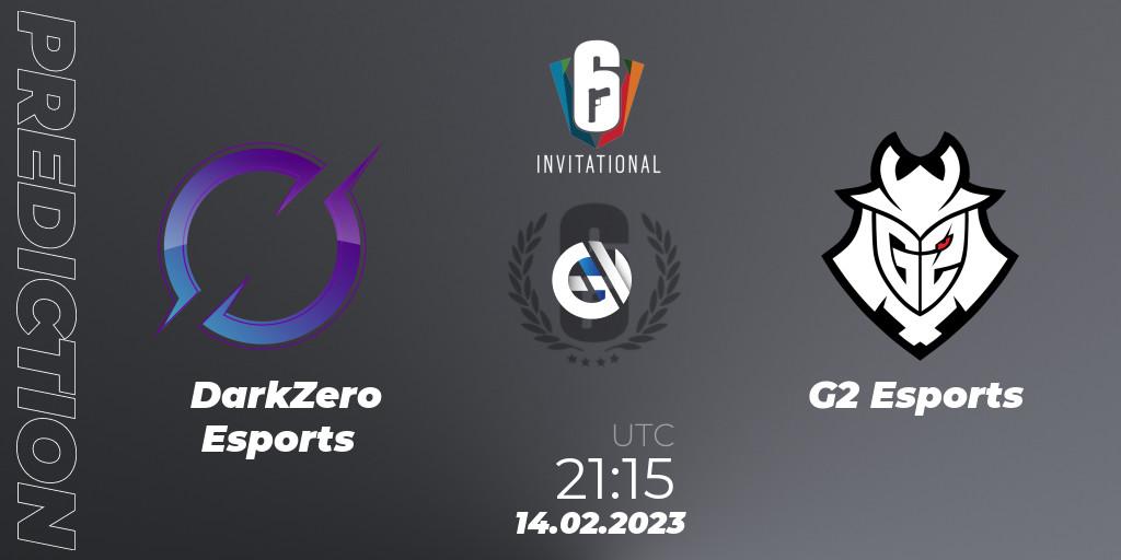 DarkZero Esports contre G2 Esports : prédiction de match. 14.02.2023 at 21:15. Rainbow Six, Six Invitational 2023