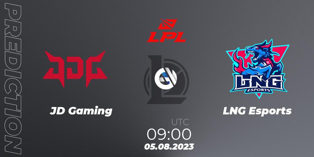 JD Gaming contre LNG Esports : prédiction de match. 05.08.2023 at 09:00. LoL, LPL Summer 2023 - Playoffs