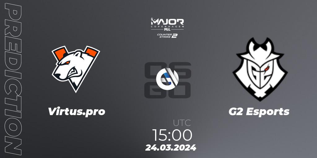 Virtus.pro contre G2 Esports : prédiction de match. 24.03.24. CS2 (CS:GO), PGL CS2 Major Copenhagen 2024